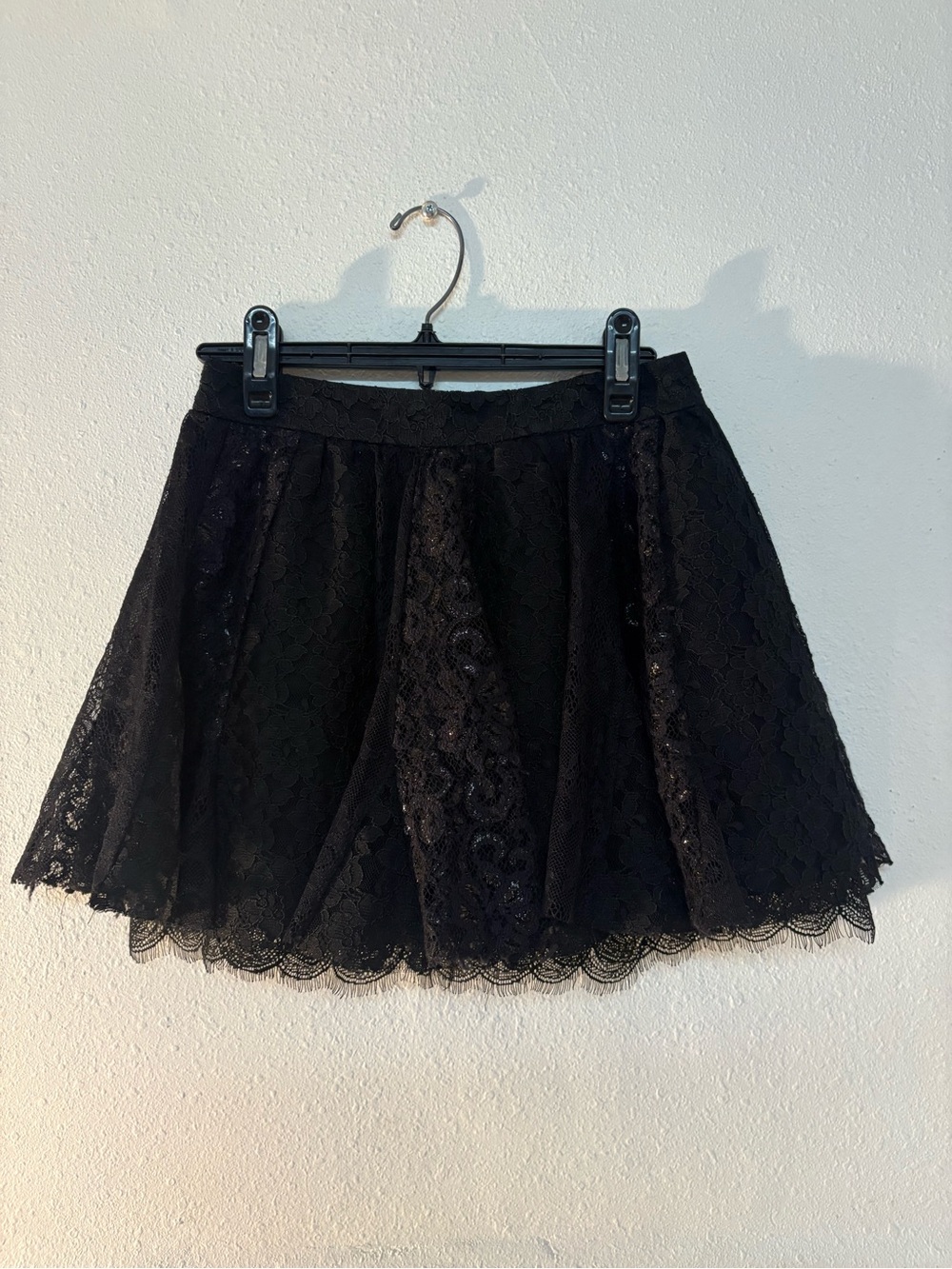ALICE + OLIVIA Black Lace Mini Skirt — Feminine Flare